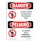 Signmission Safety Sign, OSHA Danger, 10" Height, Rigid Plastic, Do Not Enter Authorized Only Spanish OS-DS-P-710-VS-1144 - alternate 1